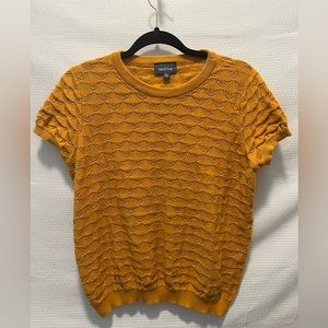MODCLOTH Pointell taken semi sheer sweater blouse size XL